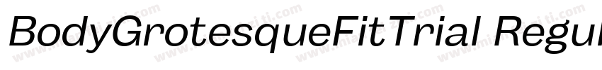 BodyGrotesqueFitTrial Regular字体转换